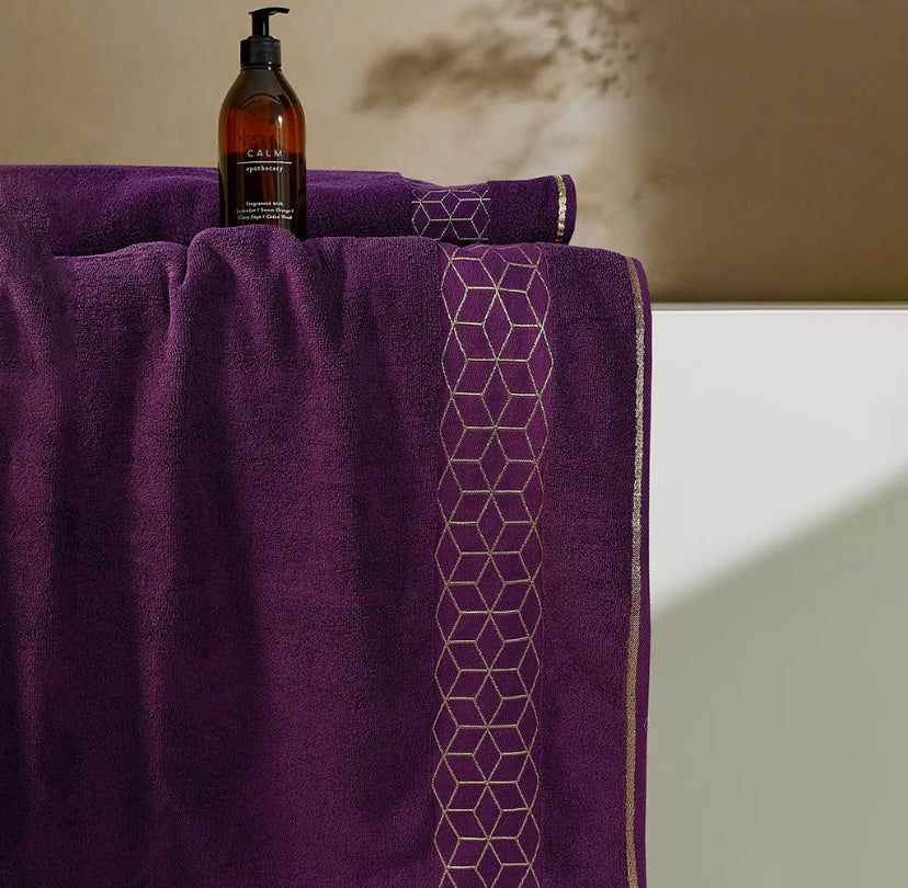 Purple Bath Towel 100% Cotton