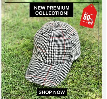 Blackish Check Stylish Cap DD-15