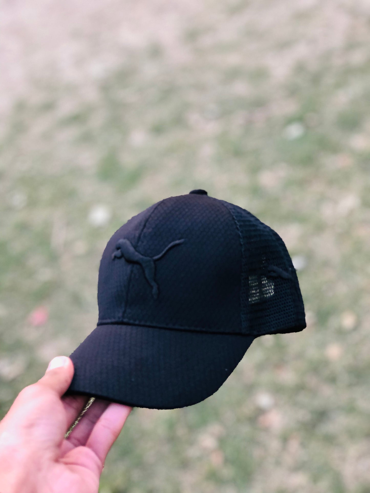 New Puma Black Imported Net Cap