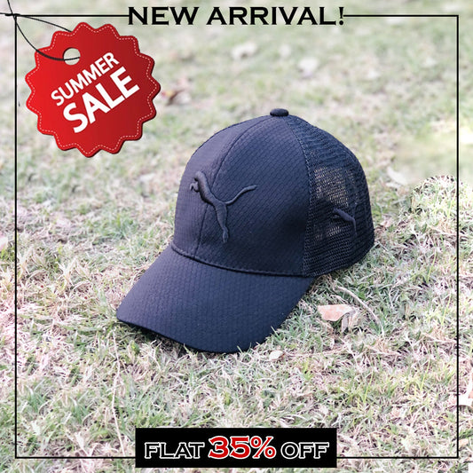 New Puma Black Imported Net Cap