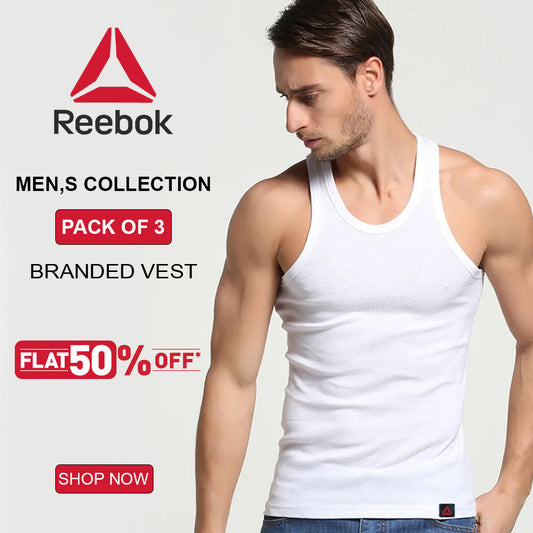 Reebook Premium Quality Vest (Under shirt) Pack of 3